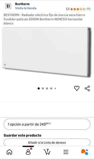 Radiador eléctrico NUEVO PRECINTADO SIN USAR