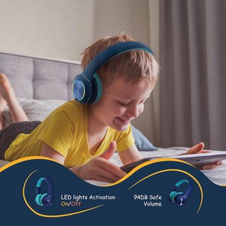 PowerLocus auriculares bluetooth niños luces LED