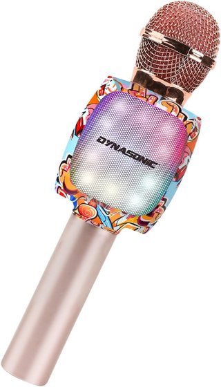 DYNASONIC micrófono karaoke inalámbrico luces