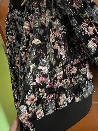 Bomber mujer lentejuelas multicolor