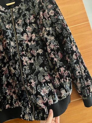Bomber mujer lentejuelas multicolor
