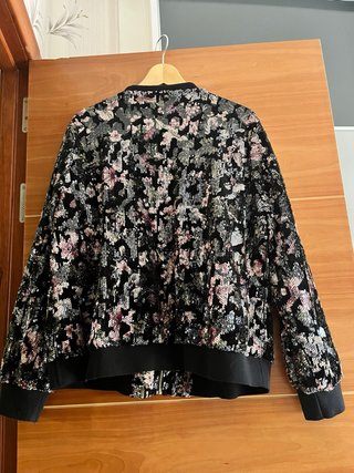 Bomber mujer lentejuelas multicolor