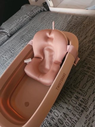 Bañera Bebé Twistshake Plegable Rosa