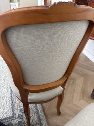 6 Sillas Isabelinas Tapizadas Madera