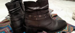 Botines de piel negros mujer talla 39