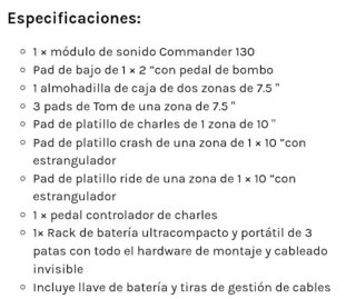 Batería electrónica Carlsbro CSD130 (NUEVA)