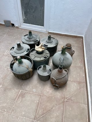 Damajuanas de vidrio con protección