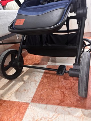 Carrito bebé y silla coche azul