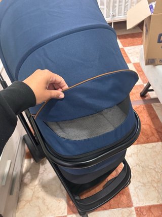 Carrito bebé y silla coche azul