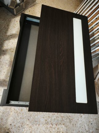 Mesa de centro elevable madera y cristal