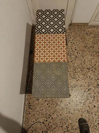Mueble recibidor madera y metal