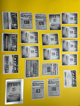 Lote cromos y tarjetas FC Barcelona antiguo