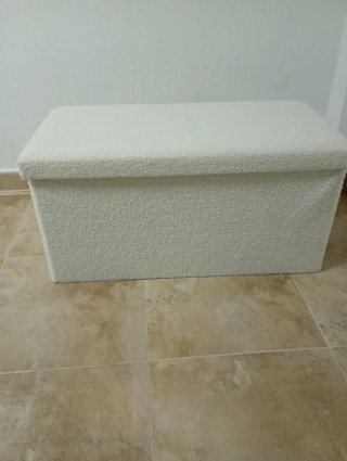 Baúl Plegable Tela Negro y Blanco