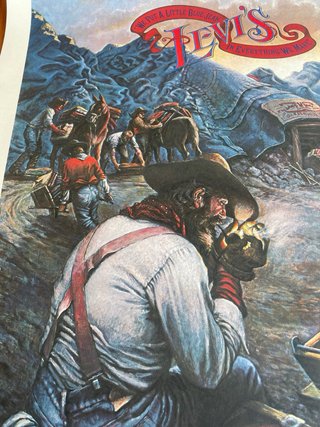 Poster pubblicitario Levi’s jeans vintage Western