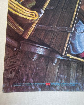Poster pubblicitario Levi’s jeans vintage Western