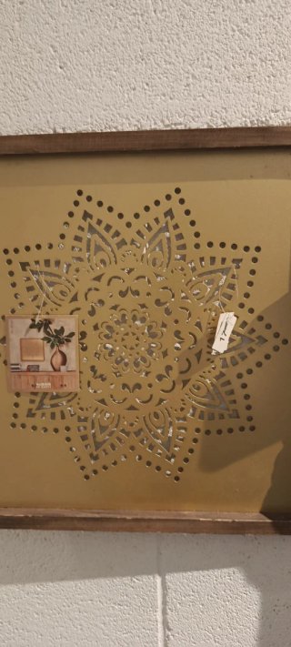 Cuadro Decorativo Mandala Madera y Metal