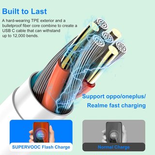 Cable carga rápida 80W SuperVOOC USB C