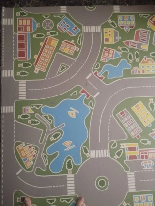 Alfombra 2x2 mts infantil ciudad acolchada cubrir