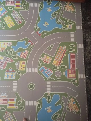 Alfombra 2x2 mts infantil ciudad acolchada cubrir