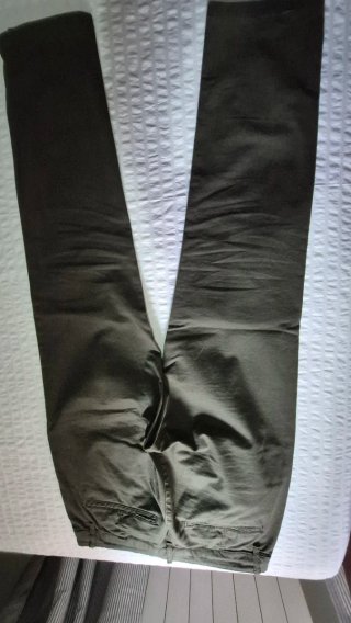 Pantalón Chino Zara Talla 38 Verde Oliva
