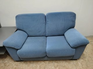 Sofá de 2 plazas azul