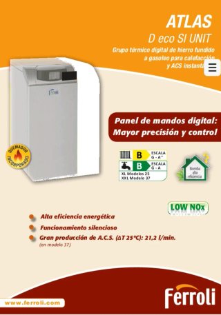 Caldaia Gasolio Ferroli Atlas D Eco 42 SI