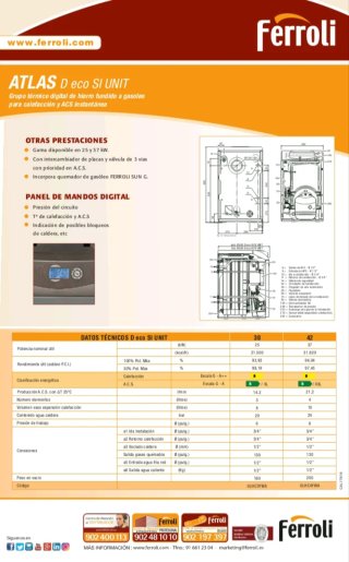 Caldaia Gasolio Ferroli Atlas D Eco 42 SI
