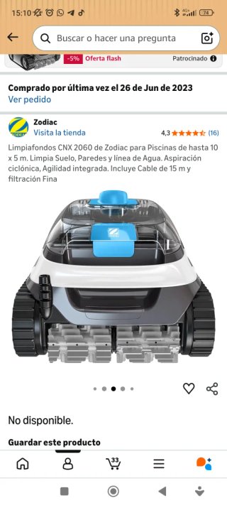 Limpiafondos Zodiac CNX 2060