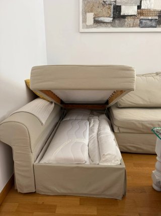 Sofá Cama Chaiselongue Beige