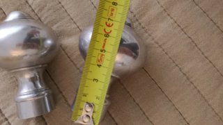 2 Pomos para Barra de Cortina Metálicos