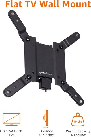 Amazon Basics soporte tv montaje pared acero