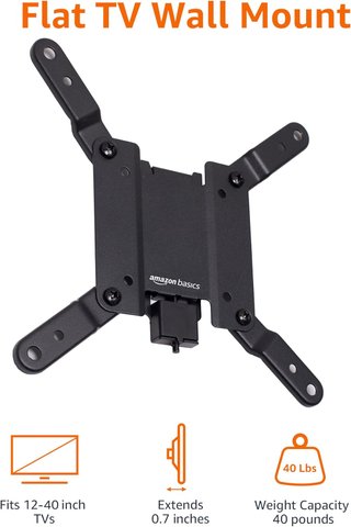 Amazon Basics soporte tv montaje pared acero