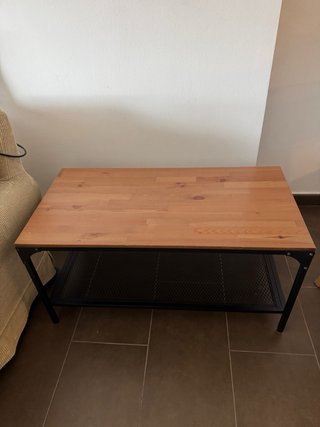 Mesita de comedor madera y metal