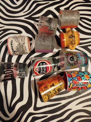 Lote de 10 Vasos de Chupito de ciudades españolas