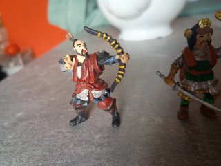 3 Figuras Guerreros Mongoles Plastoy