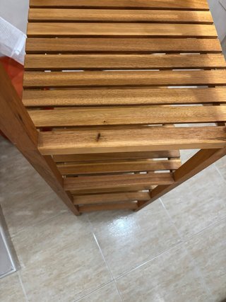 Estantería de madera para baño
