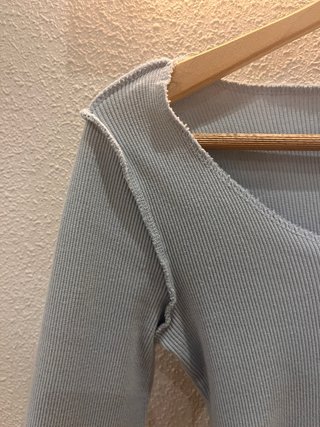 Camiseta Stradivarius punto bicolor