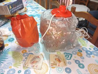 Secador de rulos vintage naranja