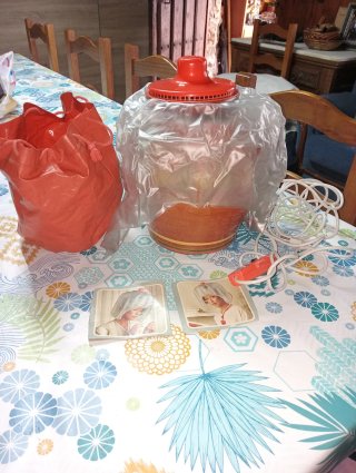 Secador de rulos vintage naranja