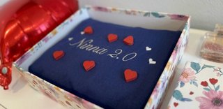 Set ricamato (scritta a scelta)
