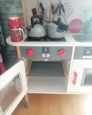 Cocina de juguete de madera + accesorios
