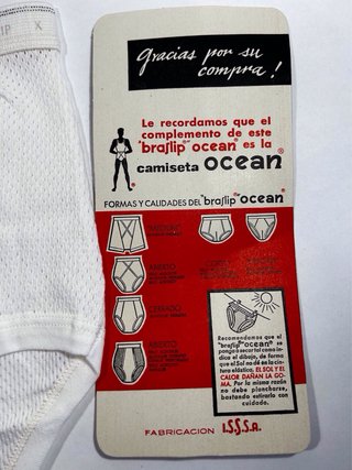 Calzoncillos Ocean Braslip Vintage M años 50 60