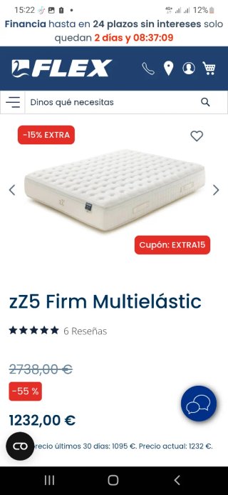 Colchón Flex Vicoelástico 150x190