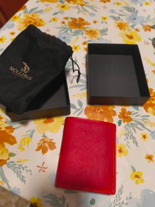 Cartera Mollerus Luxe Cuero Rojo