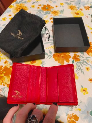 Cartera Mollerus Luxe Cuero Rojo