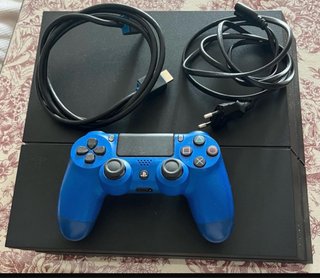 Ps4 Azul Sony + Mando Azul
