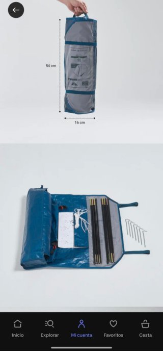 Tienda campaña Quechua MH100 2 personas