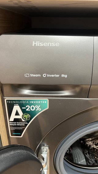 Lavadora Hisense Gris 8kg 1400rpm