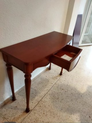 Consola mesa comedor convertible madera maciza.
