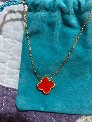Collana S-steel oro e rosso